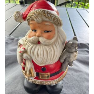 Vintage Homeco Ceramic Santa Clause Coin Bank